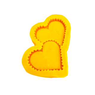 Molde De Silicona Doble Corazon