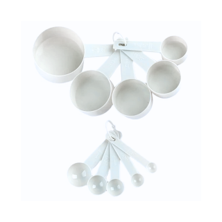 Set de 10 Tazas y Cucharas Medidoras Plastico