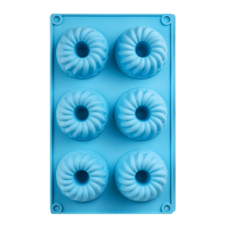 Molde Silicona Chocoflan Clásico 6 Cav