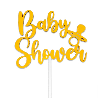 Topper Baby Shower Dorado x und
