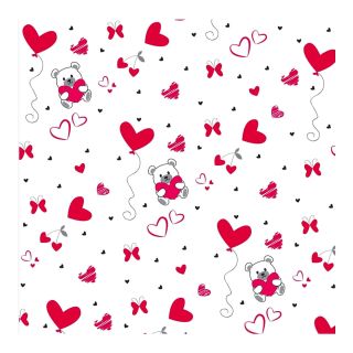 Papel Manteca Osito Corazón 10 und.