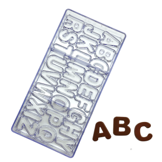Molde Acrílico para Chocolate Abecedario