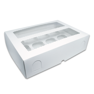 Caja para 12 Cupcakes Blanca