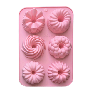 Molde Silicona Chocoflan Diseños Varios 6 Cav