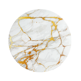 Piso Circular Gris Claro Mármol para Torta