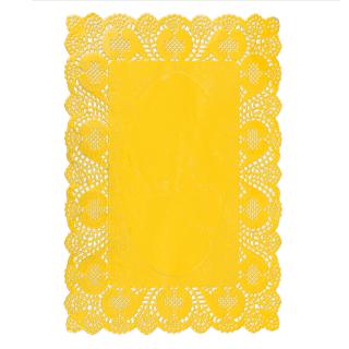 Piso Encaje Rectangular Dorado Papel para Torta 6und Tamaños Varios