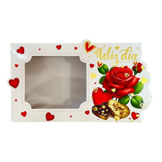 Caja Chocotejas x4 Chocolates y Rosas