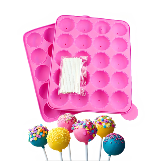 Molde Silicona Cake Pop 20 Cavidades Circulares