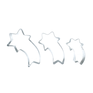 Cortador Lata Estrella Fugaz Navidad x3 und