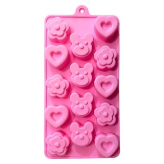 Molde Silicona Flores Osito Corazón