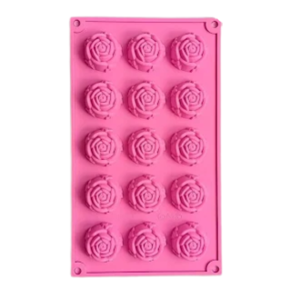 Molde Silicona Mini Rosas 15 cav