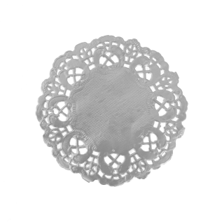 Mini Piso Papel Encaje Plateado 100und Tamaños Varios