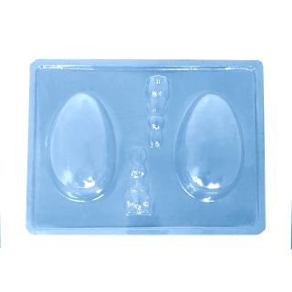 Molde Plástico Huevos de Pascua x2
