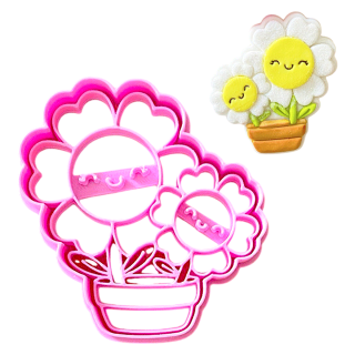 Cortador y Stamp Mamá Girasol Con Maceta