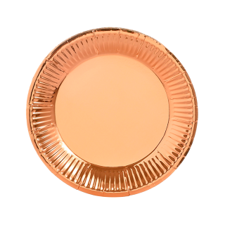 Plato Descartable Metálico 23cm Colores Varios x 10und