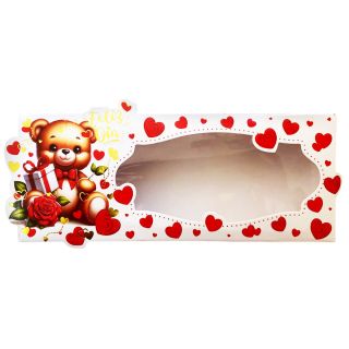 Caja Chocotejas x6 Oso Regalo Blanco San Valentín