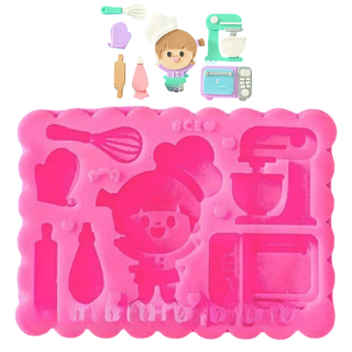Molde Silicona Set Repostero Mamá
