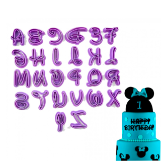 Cortador Letras con Diseño Morado