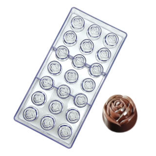 Molde Acrilico para Chocolate Forma de Rosa