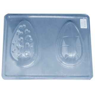 Molde Plástico Huevos de Pascua Diseño x2