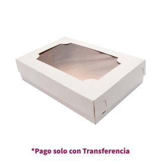 Caja para Bocaditos #2 - 14x21.5x5cm Blanca 500und