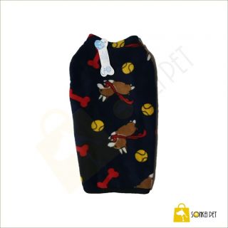 Polar basico Accecan- Azul marino con diseño de perritos y figuras