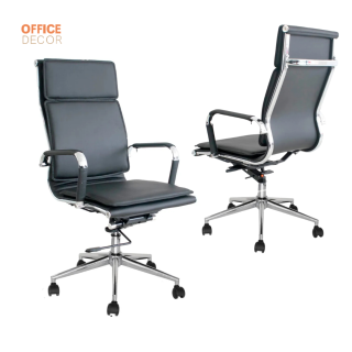 Silla Ergonómica Alemania Presidente Cuero Negro