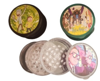 GRINDER ACRILICO 4 PIEZAS - RICK Y MORTY