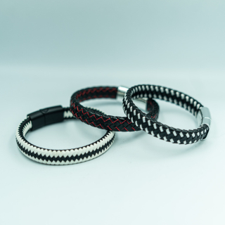 Pulsera Trenzada con Broche (color Negro)