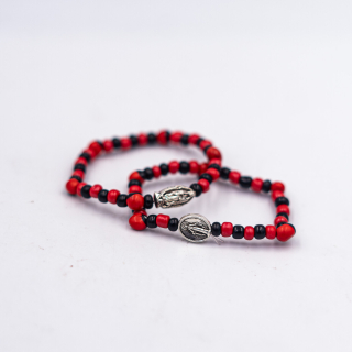 Pulsera Huayruro Mostacilla (San Benito y Virgen)