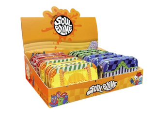 CONTENEDOR CON BISAGRA DE TAPA GRANDE – DISPLAY DE 12 UND – 4 DISEÑOS - SOULBLIME