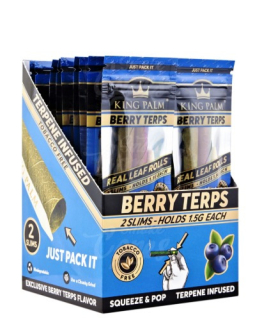 KING PALM - SLIM BERRY TERPS - HOLD 1,5GR EACH -DISPLAY X 20PACKS
