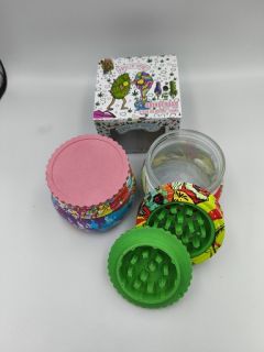 GRONDER ACRILICO CON  CONTENEDOR DE VIDRIO