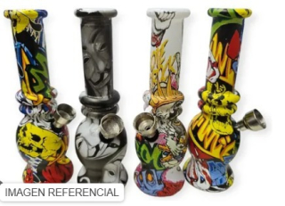 BONG DE VIDRIO MULTICOLOR