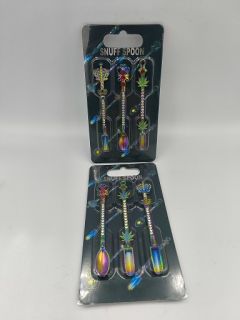 DOSIFICADOR-PACK DE 3 CUCHARITAS METAL TORNASOLADAS
