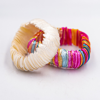 Pulsera Nakar (blanca y multicolor)