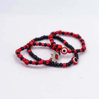 Pulsera Mostacilla (Ojo Turco, Mano de Fatima y Mostacilla)