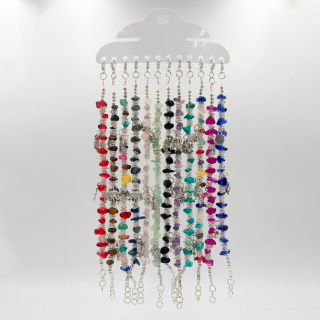 Pulsera Piedra Pasante Color y Multicolor