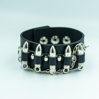 Pulsera Gótica (Balas, Calavera Grande, Calavera Chica)