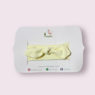 Vincha amarillo pastel