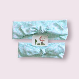 Vincha mamá e hija verde agua