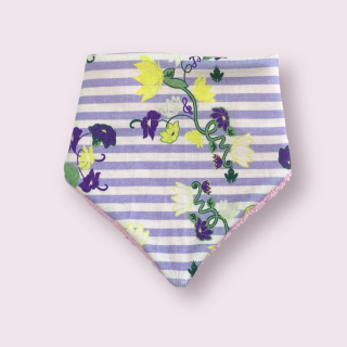 Babero gruesito lila rayas