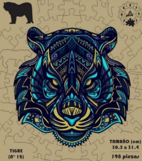 ROMPECABEZA MADERA MDF TIGRE (198 PZAS)