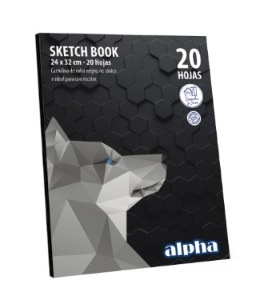 BLOCK SKETCH BOOK CARTULINA NEGRA