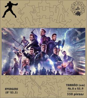 ROMPECABEZA MADERA MDF AVENGERS 23.3 (358 PZAS)
