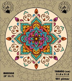 ROMPECABEZA MADERA MDF MANDALA 35.7 (201 PZAS)