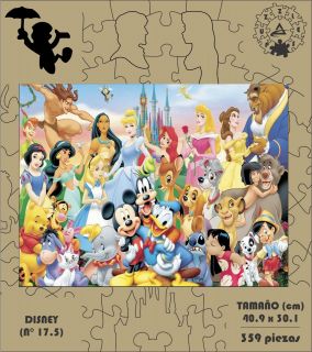 ROMPECABEZA MADERA MDF DISNEY 17.5 (359 PZAS)