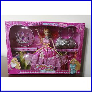 MUÑECA CARTERA Y CORONA GIRL FASHION