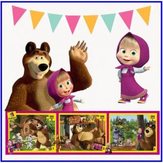 ROMPECABEZA 3 EN 1 COD 029 -100 (100 PZAS) - MASHA Y EL OSO