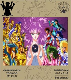 ROMPECABEZA MADERA MDF CABALLEROS DE ZODIACO 19.4 (365 PZAS)